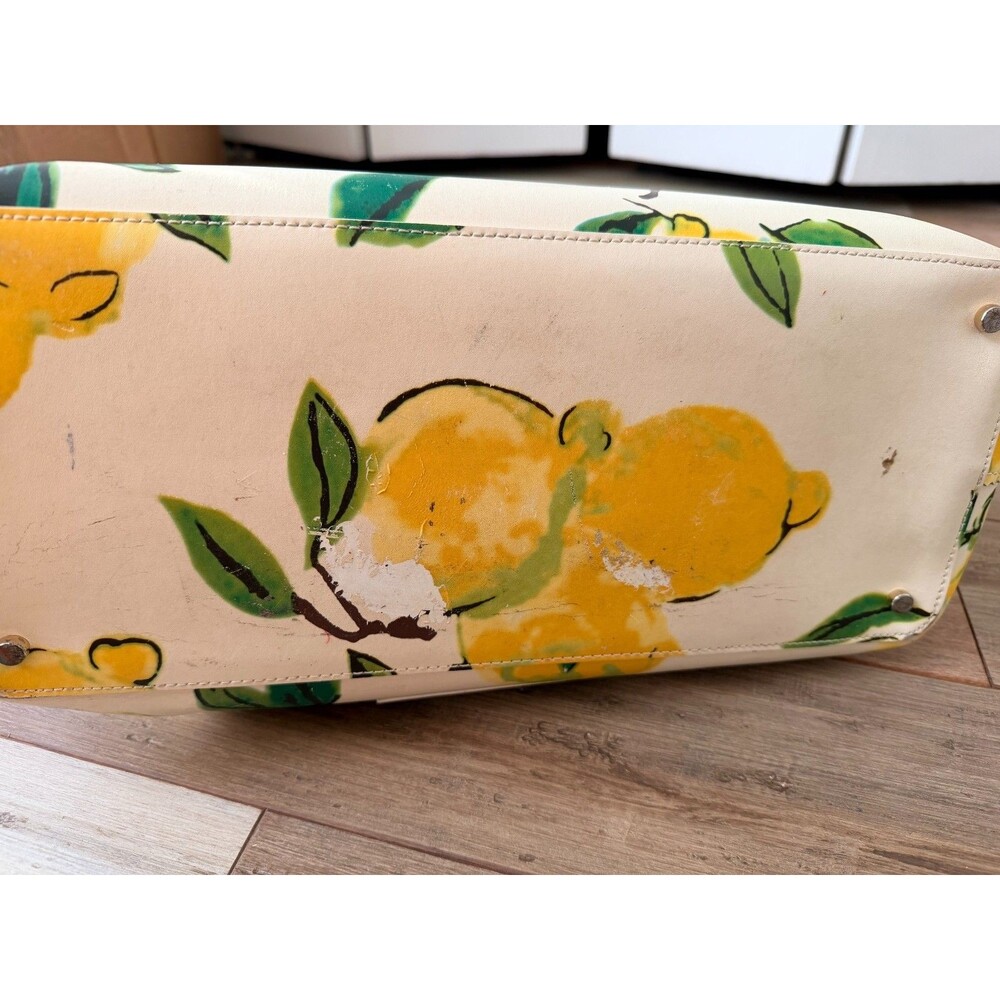 Kate Spade Large Lemon Print Tote Bag - Iconic Botanical Design - Picture 4 of 10